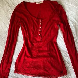 Y2K Hollister Henley long sleeve
